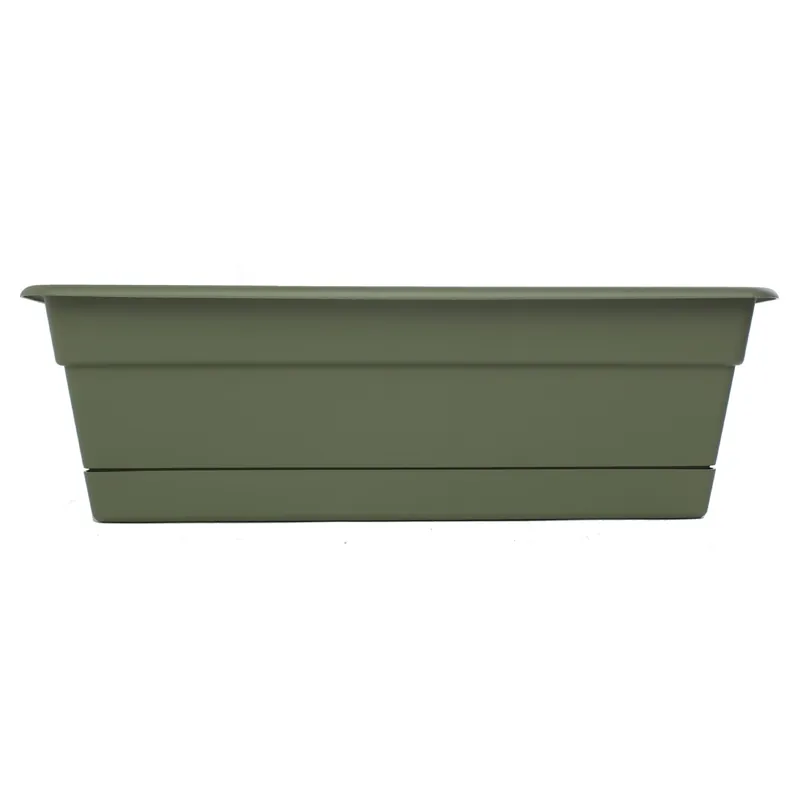 Dura Cotta 5.75 In. H X 18 In. W X 7.5 In. D Plastic Window Box Green