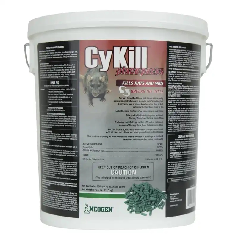 CyKill Bait Pellet Throw Pack For Mice And Rats 4.7 Lb 100 Pk