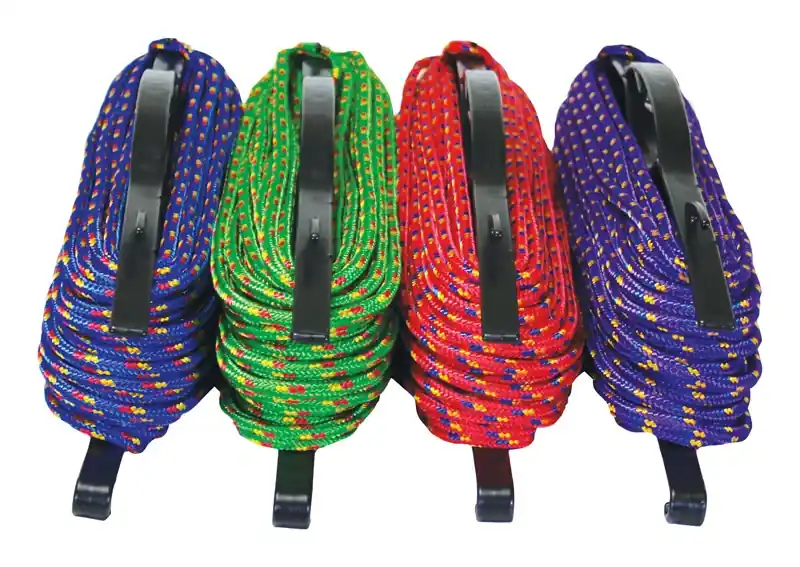 1/4 Inch Diameter X 100 Feet Long Assorted Diamond Braided Poly Rope
