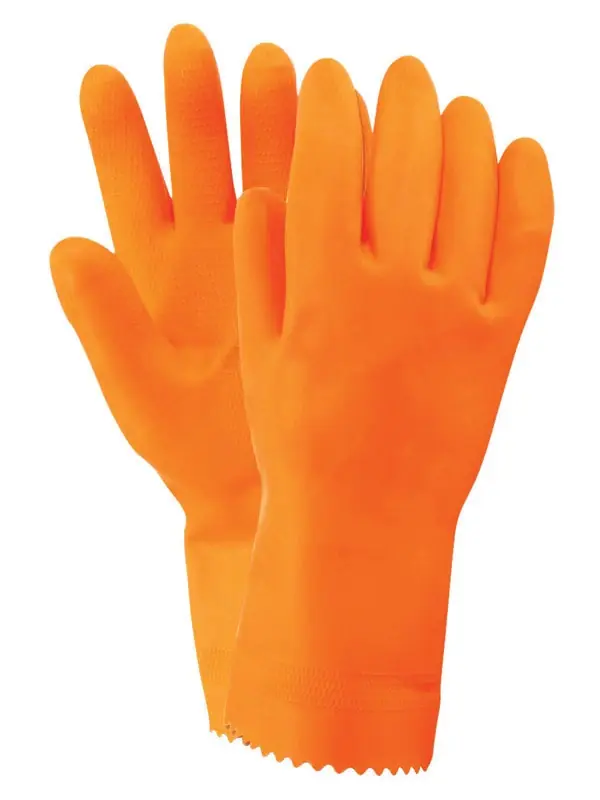Pro Paint Stripping & Cleaning Nitrile Glove, Orange, Men‘s M