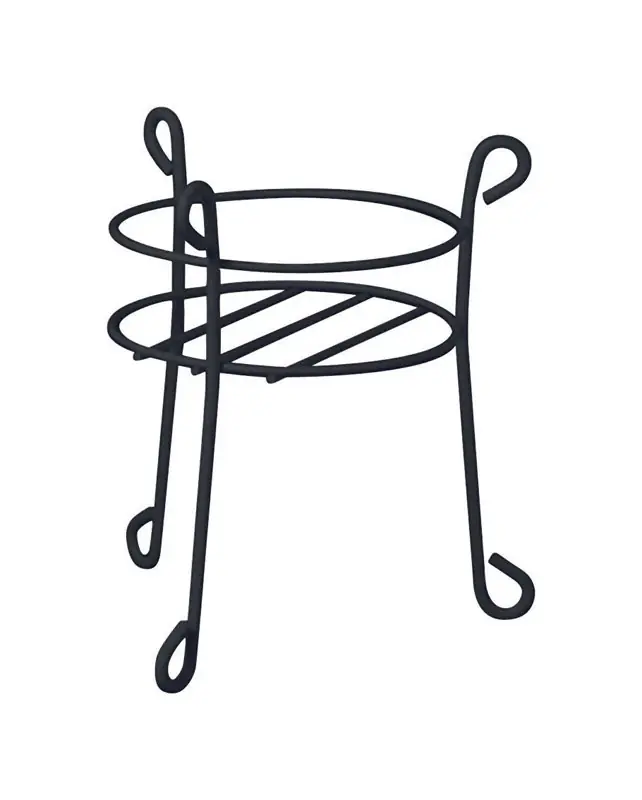 15 In. H Black Steel Plant Stand - Durable Outdoor Plant Holder