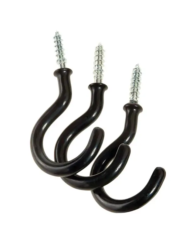 Panacea Black Vinyl 2 In. H Sturdy Plant Hook 3 Pk