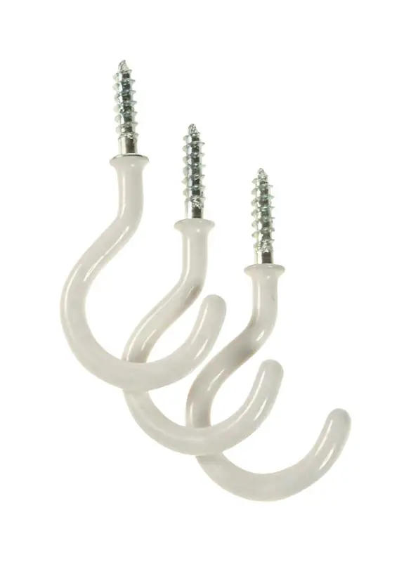 Panacea White Vinyl 2 In. H Sturdy Plant Hook 3 Pk