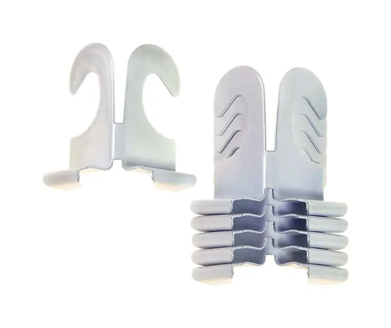 Panacea White Steel 2 In. H Sturdy Track Hooks 6 Pk