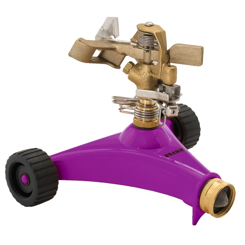 Colorstorm Brass Wheeled Base Impulse Sprinkler 5281 Sq Ft Adjustable Spray