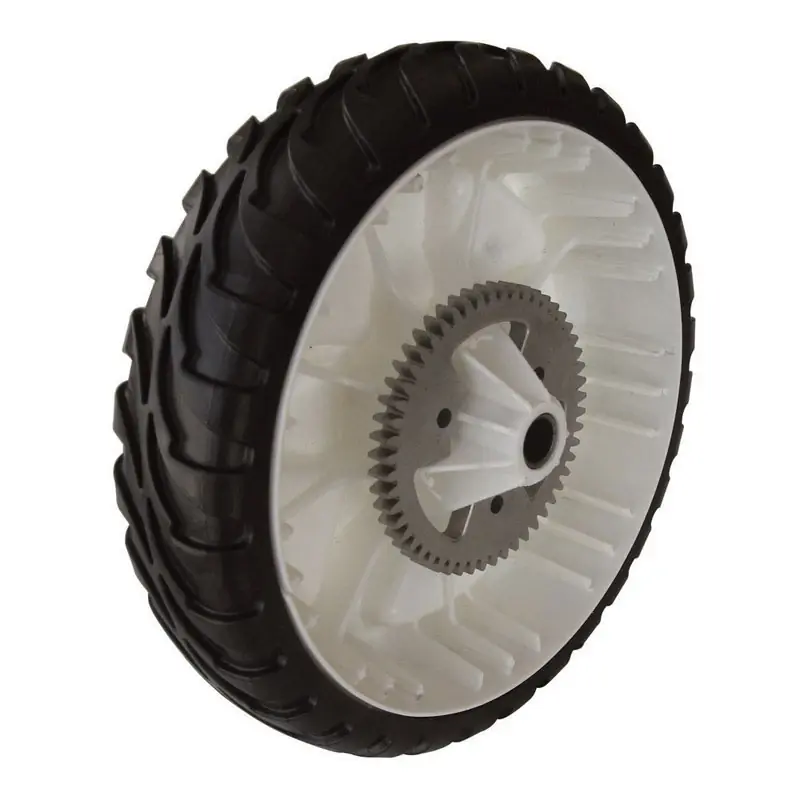 Gear Assembly Rwd 2 In. W X 8 In. D Plastic Lawn Mower Replacement Wheel