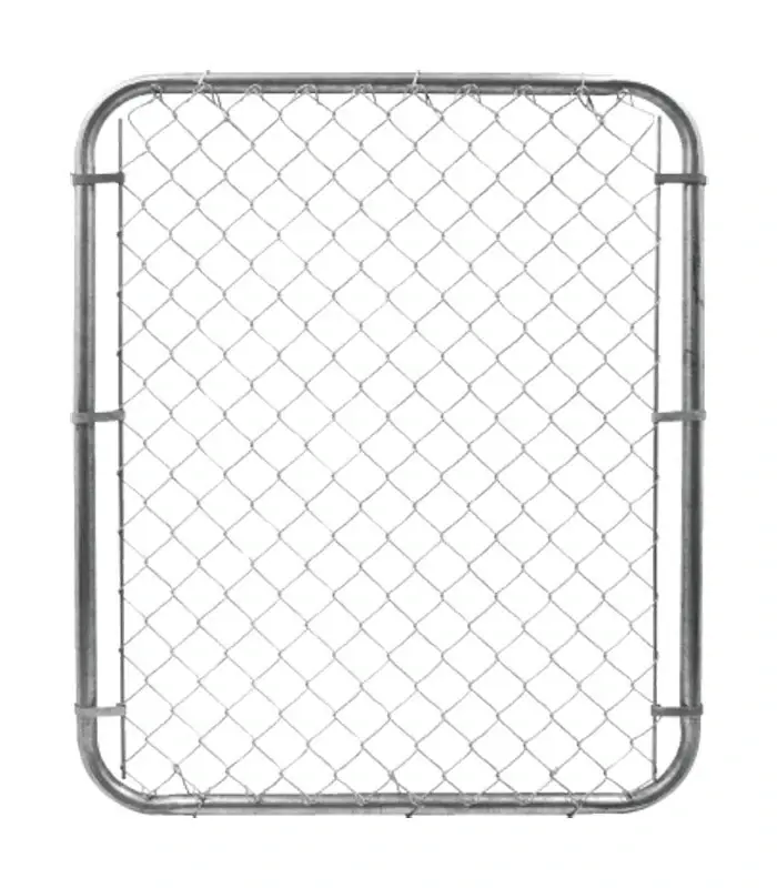 6 Ft. W X 4 Ft. H Galvanized Metal Adjustable Single Walk-through Chain Link Fence Gate