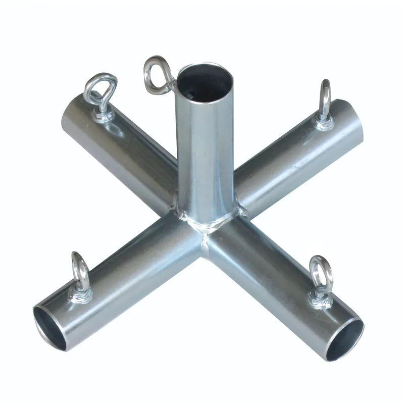 0.8 Ft. Galvanized Carbon Steel Canopy Connector With F5 Flat Center Fitting