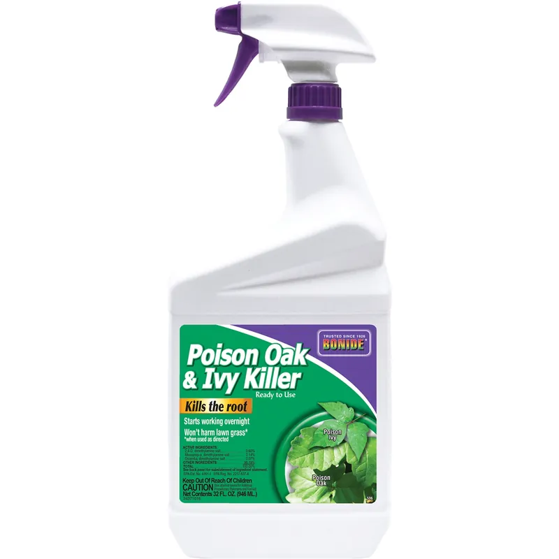 Poison Oak & Ivy Killer For Home Gardening, Fast-Acting Formula Kills The Roots, 32 Oz. Spray