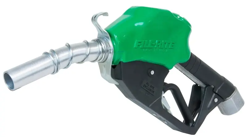 Automatic Diesel Nozzle, High-Flow, Green, 1 In.