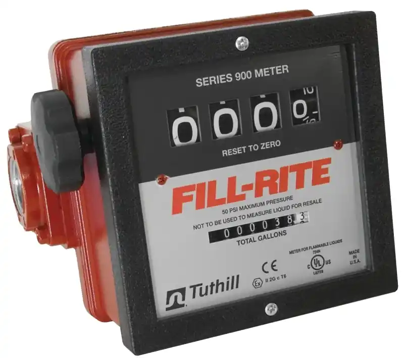 4-Digit Mechanical Fuel Transfer Meter, 6-40 GPM