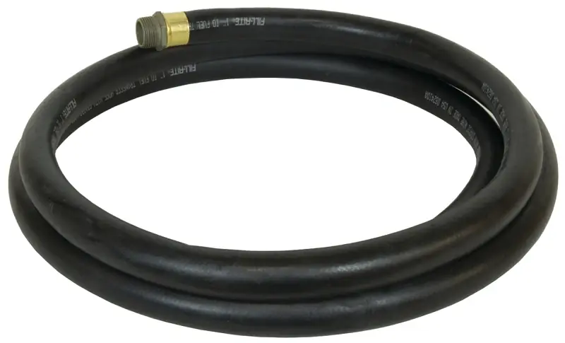 1" X 14‘ Rubber Fuel Transfer Hose With Stainless Steel Ground Wire