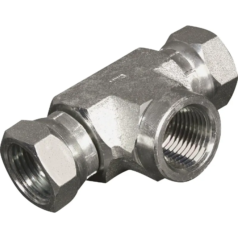 Apache Steel 1/2 In. D X 1/2 In. D T-Hydraulic Adapter 1 Pk