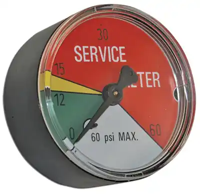 Filter Indicator Gauge, 025 PSI, 2-In.
