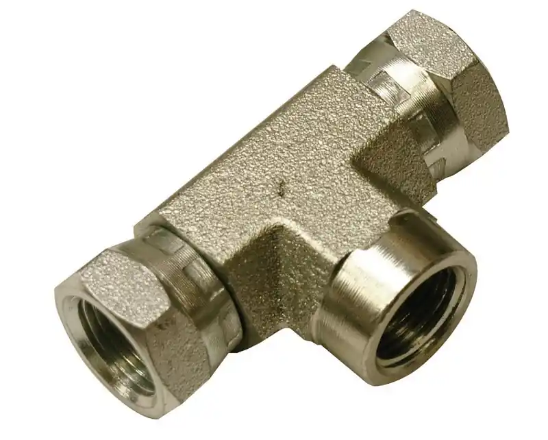 Apache Steel 3/8 In. D X 3/8 In. D T-Hydraulic Adapter 1 Pk