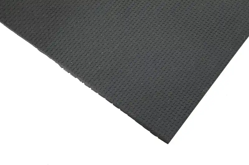 72 In. L X 48 In. W Black Anti Fatigue Rubber Mat With Nonslip Design