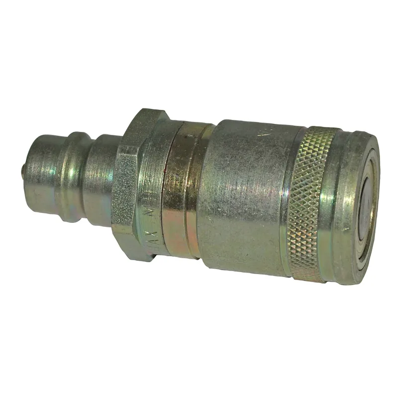 Hydraulic Hose Adapter, 1/2-In. Flat Face Male Tip X 1/2-In. Flat Face Female