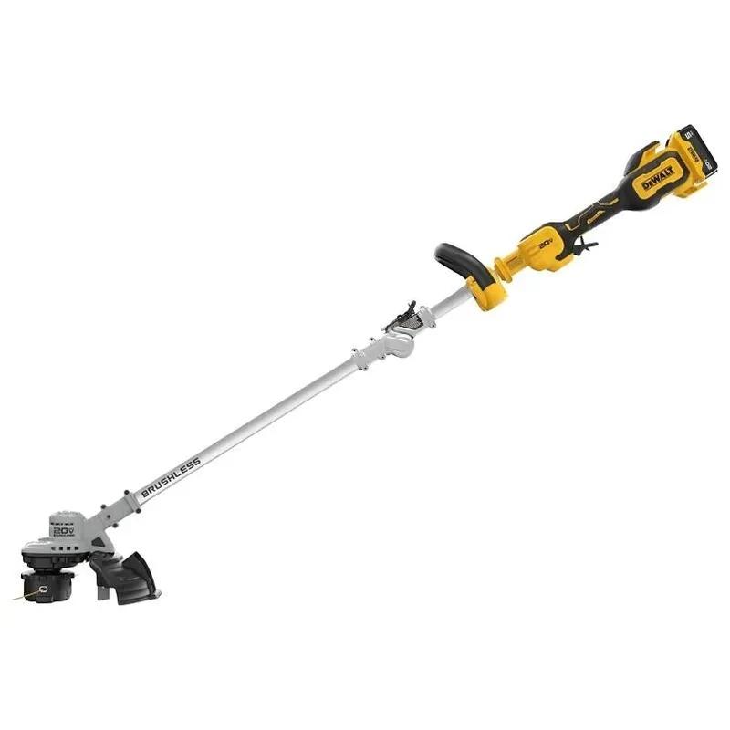 DEWALT 20V MAX Brushless Fold‑Flat Cordless String Trimmer With 5 Ah Battery