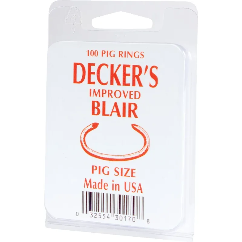 Decker 12.5 Ga. Animal Ring For Pig 100 Pk