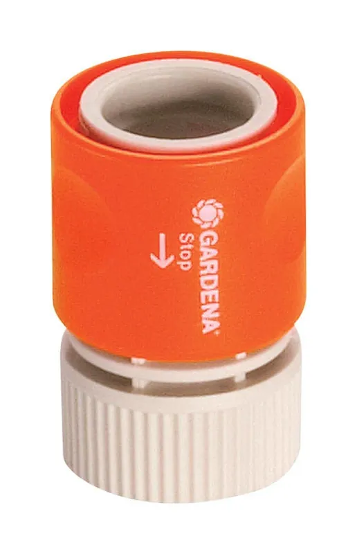 Gardena 5/8" Plastic Female Hose Thread Connector With Integrated Water Shut‑Off