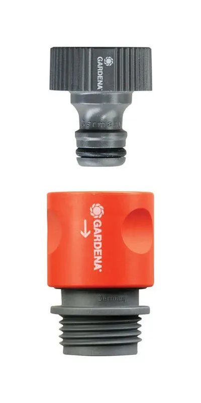 Gardena 5/8" Plastic Quick‑Connect Hose Coupler Set – Female To Male Threaded Fittings