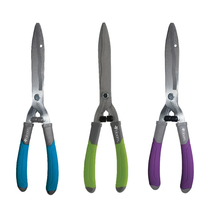 Carbon Steel Hedge Shears With Comfort Grip Handle And Wavy Blade Design
