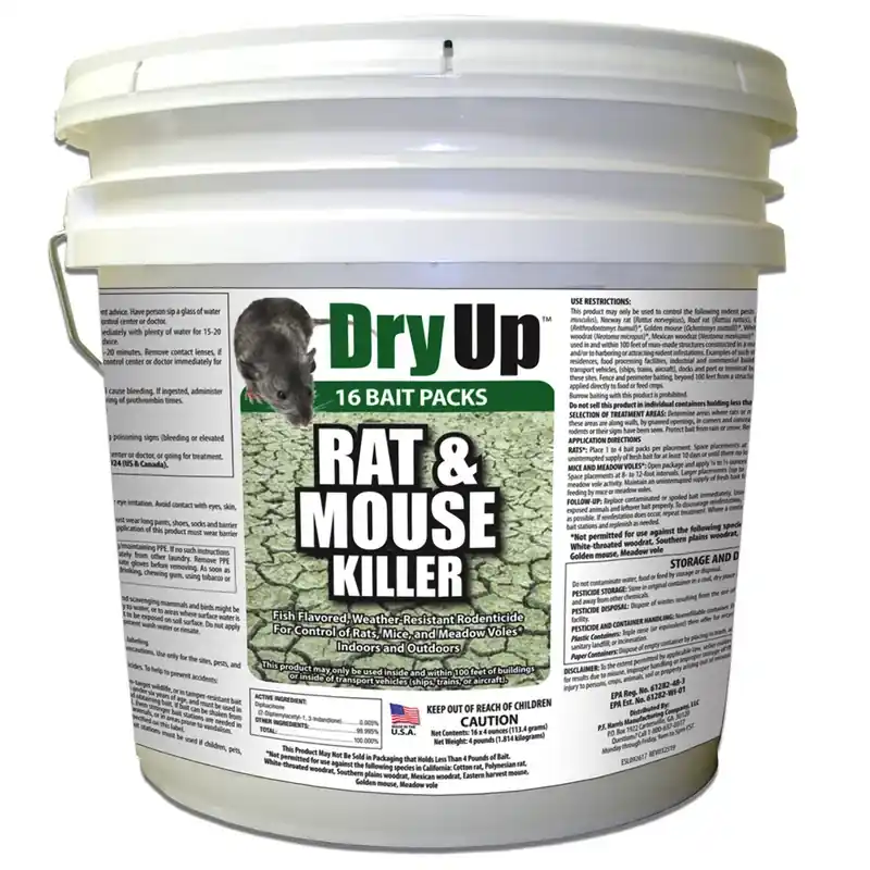DryUp Fish-Flavored Bait Packs For Mice And Rats 4 Lb 16 PK