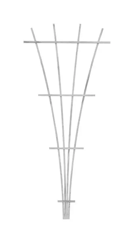 72 Inch White Wood Fan Trellis For Climbing Plants And Vines