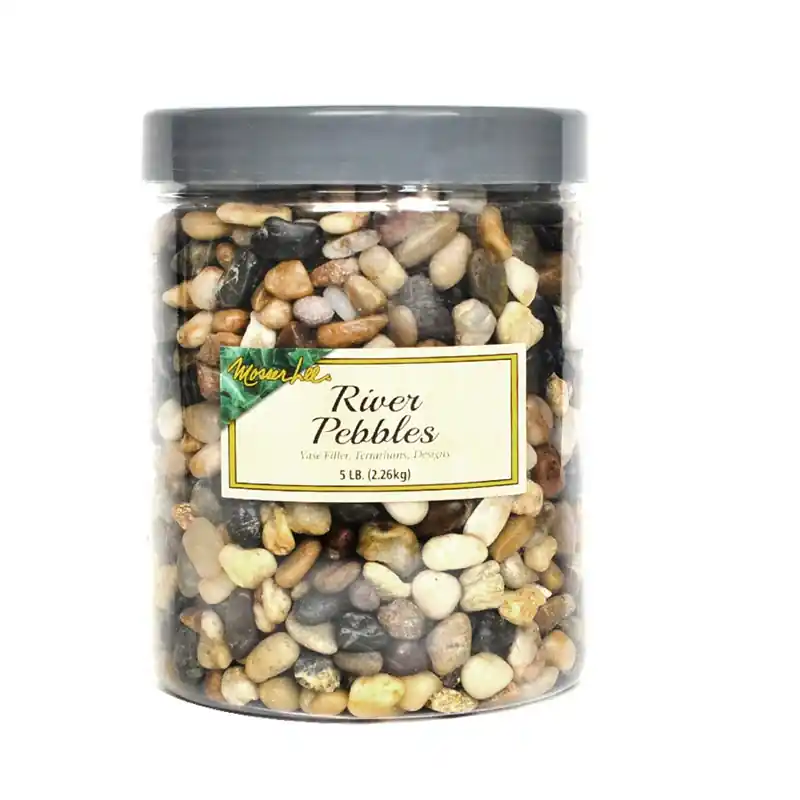 River Pebbles Assorted Stone Vase Filler 5 Lb - Decorative Stones