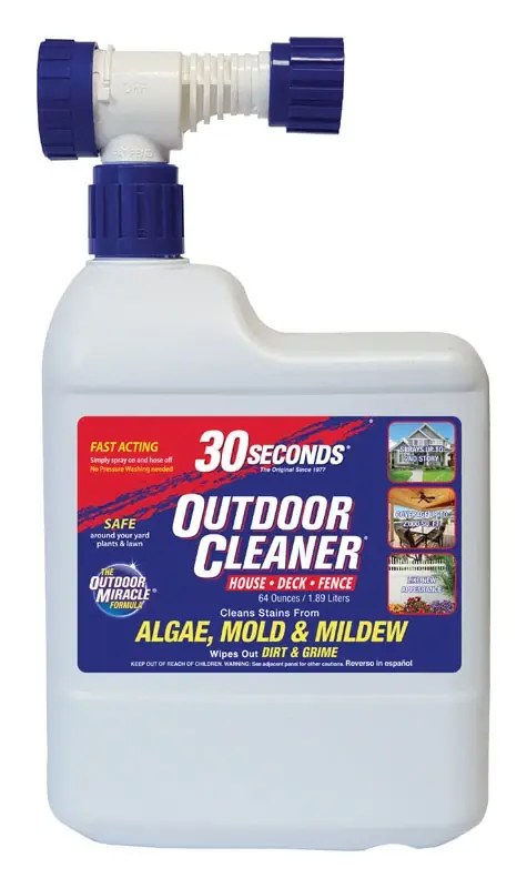 Outdoor Cleaner, Mold & Mildew Stain Remover, Hose End RTU, 64 Oz.