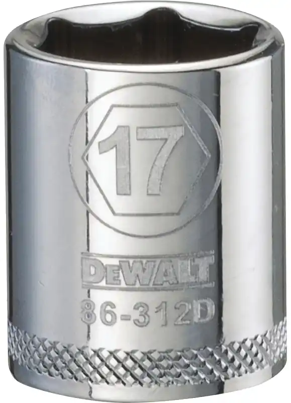 Metric Shallow Socket, 6-Point, 3/8 In. Drive, 17mm