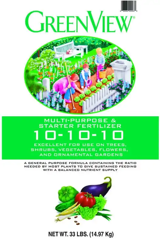 GreenView 10-10-10 Balanced Granular Fertilizer – 33 lb For Fruit & Vegetable Gardens