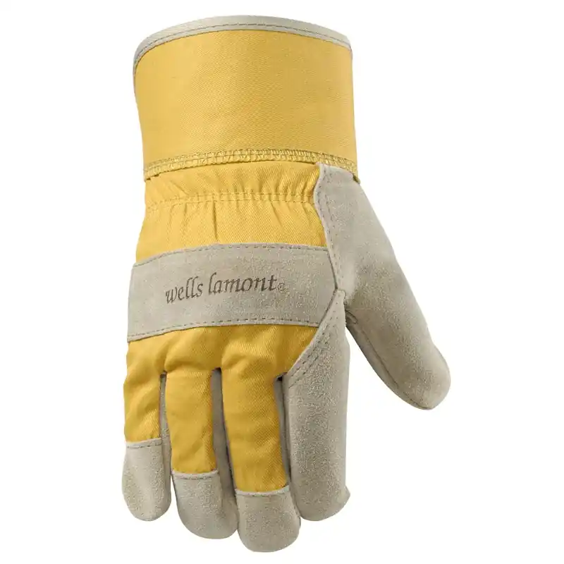 Wells Lamont Women‘s Cowhide Leather General Purpose Work Gloves Yellow M 1 Pk