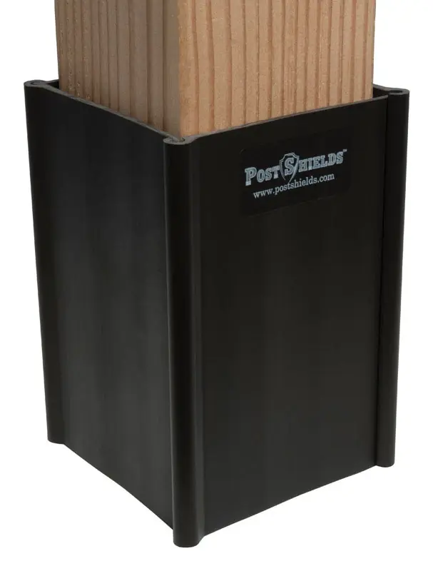 6 In. H X 4 In. W X 4 In. L Plastic Brown Fence Post Protection