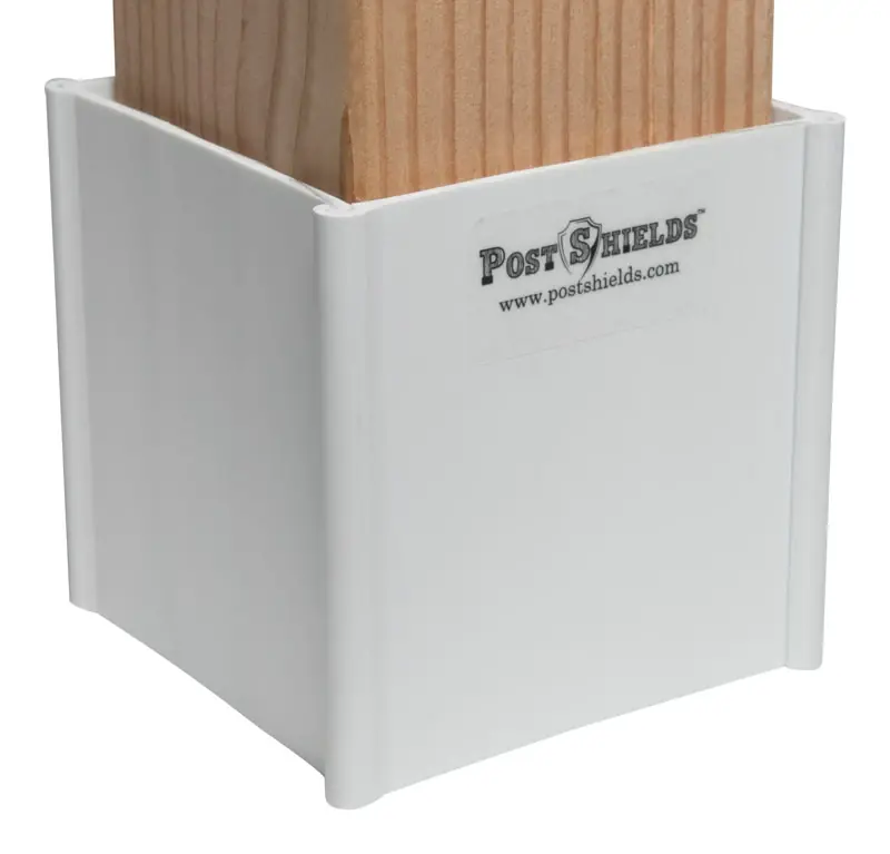 4 In. H X 4 In. W X 4 In. L Plastic White Fence Post Protection