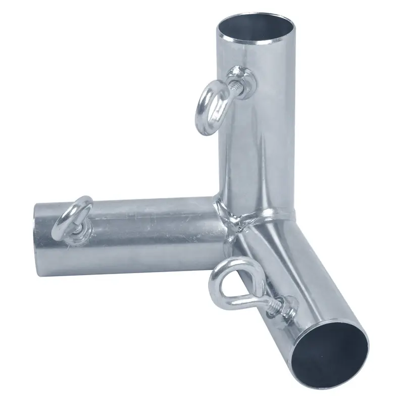 P3j 1-1/2 In. Round Galvanized Steel Canopy Fitting For Outdoor Structures