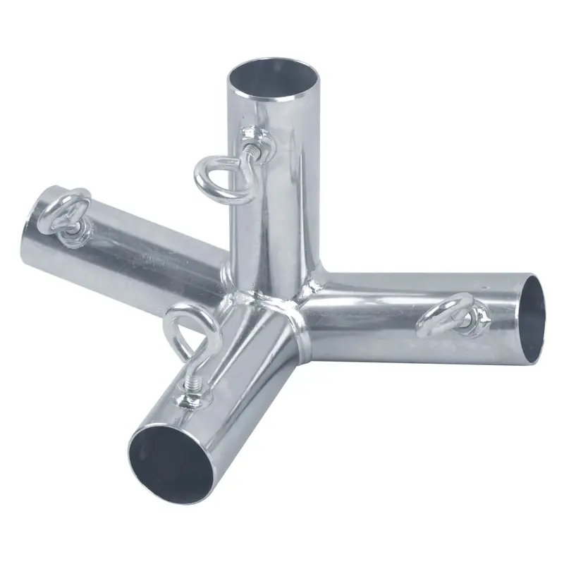 P4d 1-1/2 In. Round Galvanized Steel Canopy Fitting For Outdoor Structures