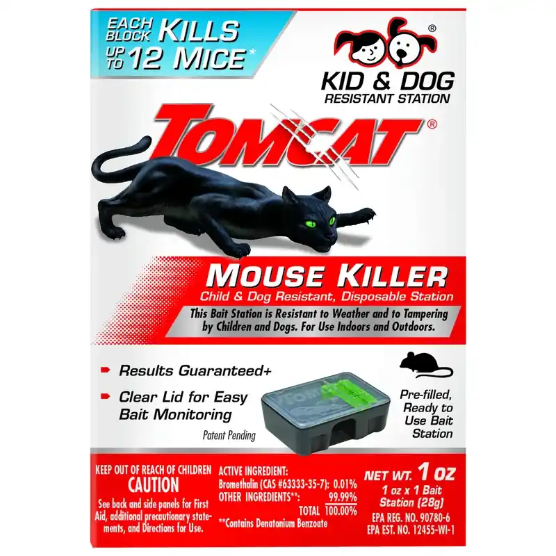 Tomcat Bait Station And Bait Blocks For Mice 1 Oz 1 Pk