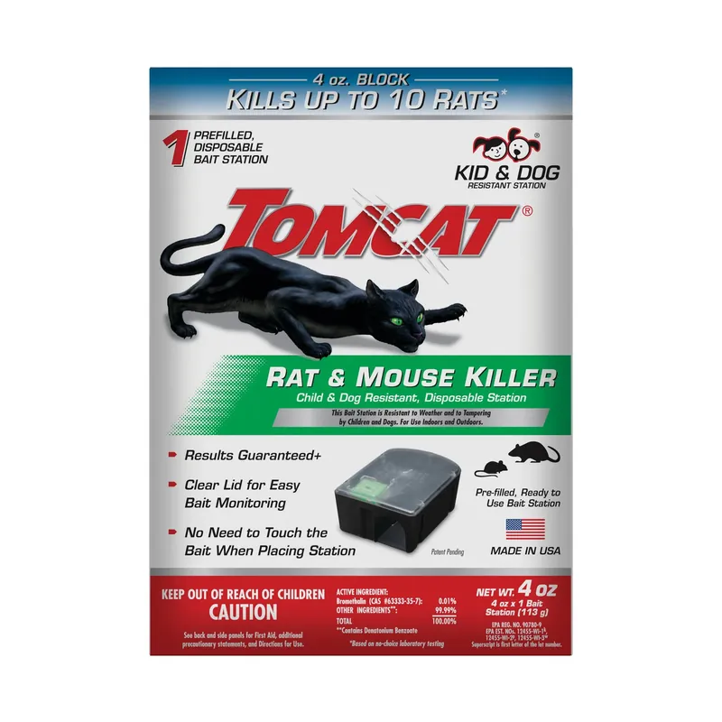Tomcat Bait Station And Bait Blocks For Mice And Rats 4 Oz 1 Pk