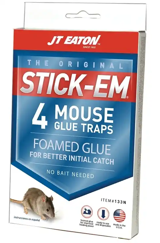 JT Eaton Stick-Em Small Glue Animal Trap For Insects/Mice 4 Pk