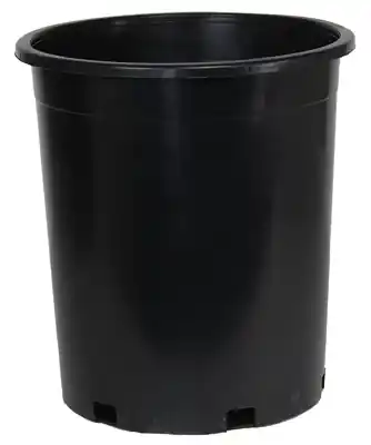 Nursery Planter, Black Plastic, 5, 3.76-Gallons