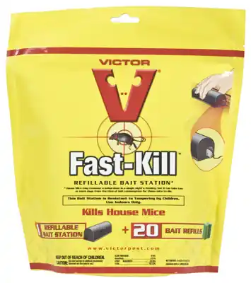 Fast Kill Mouse Bait Station + 20 Refills
