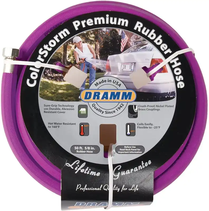 Colorstorm 5/8" X 50‘ Premium Rubber Hose In Berry Color