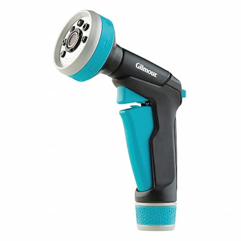 Swivel Watering Hose Nozzle, Metal Construction, Front-Trigger