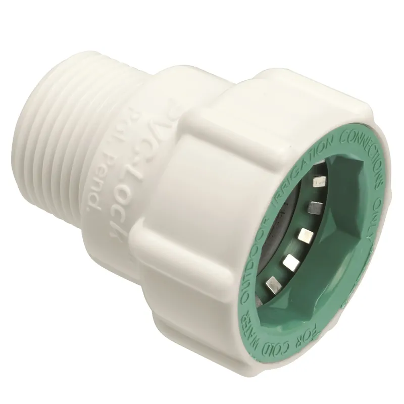 Underground Sprinkler Adapter, 3/4-In. PVC Lock X 3/4-In. MPT