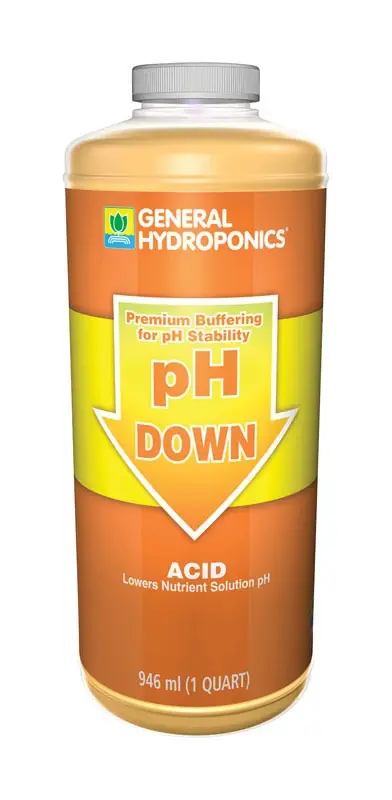 General Hydroponics PH Down Liquid PH Control 1 Qt