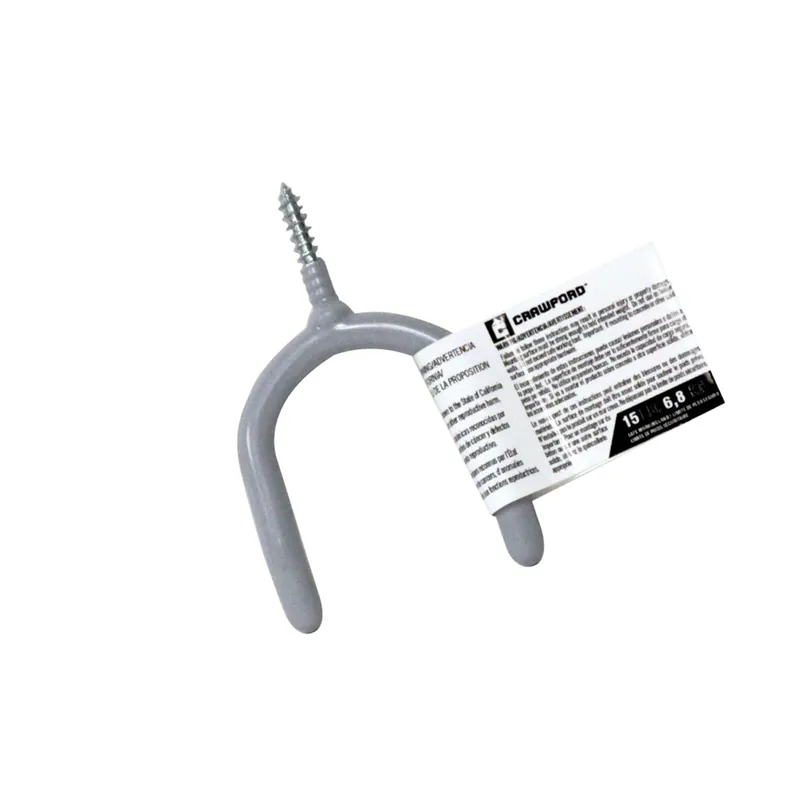 Crawford 4 In. L Vinyl Coated Gray Steel Medium Tool Hook Hook 15 Lb. Cap. 1 Pk