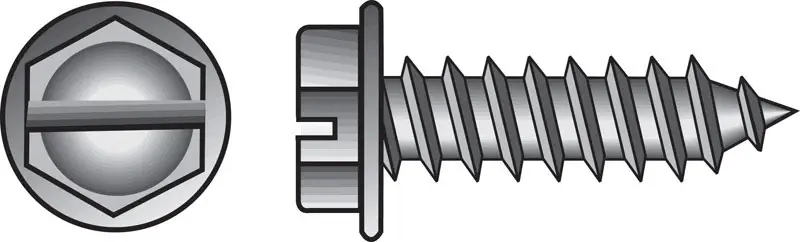 HILLMAN No. 6 Ga. X 1/2 In. L Slotted Hex Washer Head Sheet Metal Screws 100 Pk