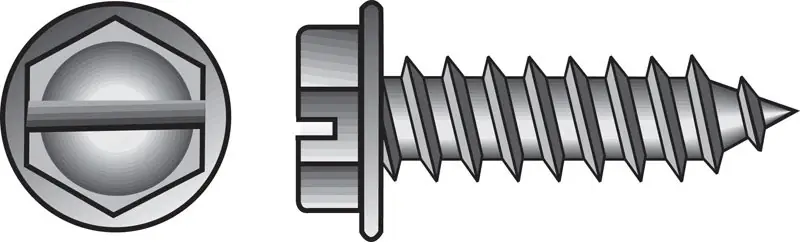 HILLMAN No. 8 Ga. X 1-1/4 In. L Slotted Hex Washer Head Sheet Metal Screws 100 Pk