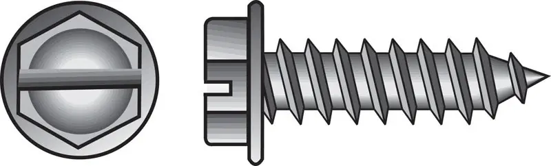 Hillman No. 10 X 1 In. L Slotted Hex Washer Head Sheet Metal Screws 100 Pk